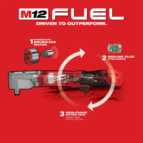 Chave de Impacto Angular Encaixe 1/2" 12V Fuel 2565-20 Milwaukee