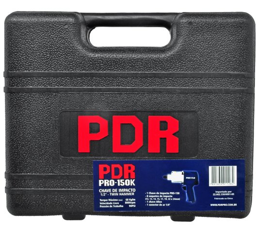 Chave de Impacto Pneumática 1/2"  68 Kgfm c/kit PRO-150K PDR
