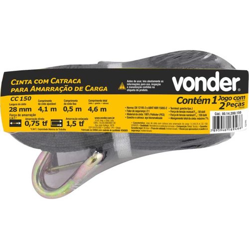 Cinta Amarração Carga Jogo 1,5T/075T CC150 Vonder