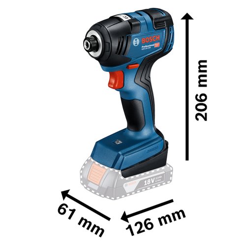 Combo 18V Parafusadeira Furadeira GSB185-LI + Chave impacto GDR18V-200 Maleta Alumínio 0615A0025X Bosch
