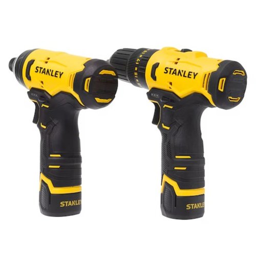 Combo Paraf/Furad 3/8 + Paraf Impac 1/4 12V + 2 Bat(2Ah) Carreg e Maleta SCHI10D2FK-BR Stanley