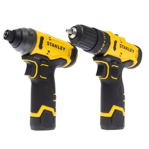 Combo Paraf/Furad 3/8 + Paraf Impac 1/4 12V + 2 Bat(2Ah) Carreg e Maleta SCHI10D2FK-BR Stanley