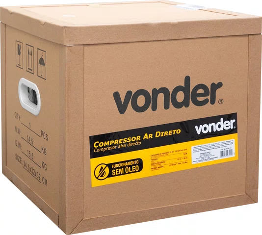 Compressor Ar Direto 1HP 750W 127V Vonder