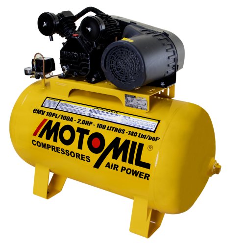 Compressor de Ar 10 Pés 100L 2HP Monofásico 220V CMV-10PL/100A Motomil