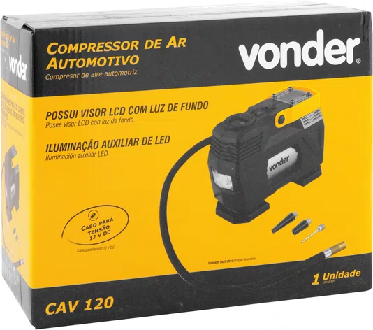 Compressor de Ar Automotivo 12V CAV120 Vonder