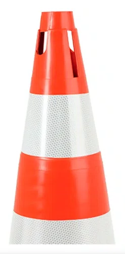 Cone de Sinalização Flexível Laranja e Branco 70cm WPS1910 - Deltaplus