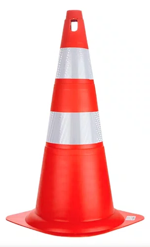 Cone de Sinalização Flexível Laranja e Branco 70cm WPS1910 - Deltaplus