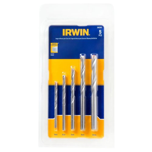 Conjunto de Brocas Concreto 4 a 10mm 5 Peças IW5305 Irwin