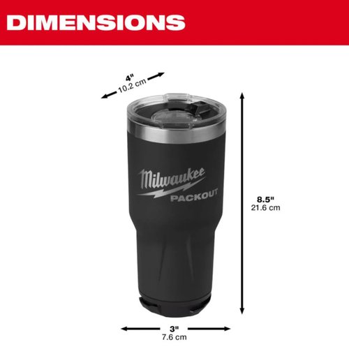 Copo Térmico 890ml Preto 48-22-8393B Milwaukee