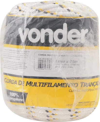 CORDA MULTIF TRANC  8MMX 50M BR VONDER