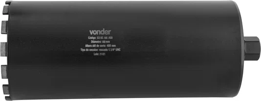 Coroa Diamantada Segmentada 180 mm x 450 mm Vonder