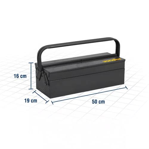 Caixa Metálica para Ferramentas 03 Gavetas 50x19x16cm Vonder