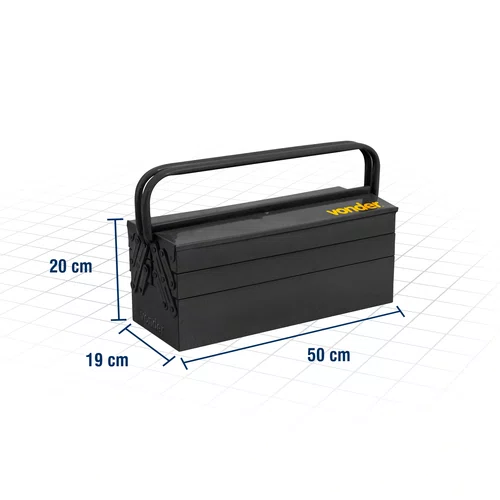 Caixa Metálica para Ferramentas 5 Gavetas 50x19x20cm Vonder