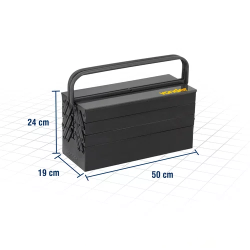 Caixa Metálica para Ferramentas 7 Gavetas 50x19x24cm Vonder