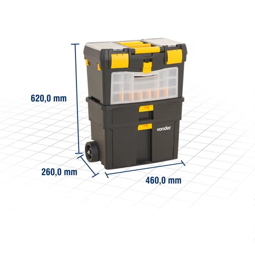 Caixa Plástica com Roda CRV 0100 Vonder