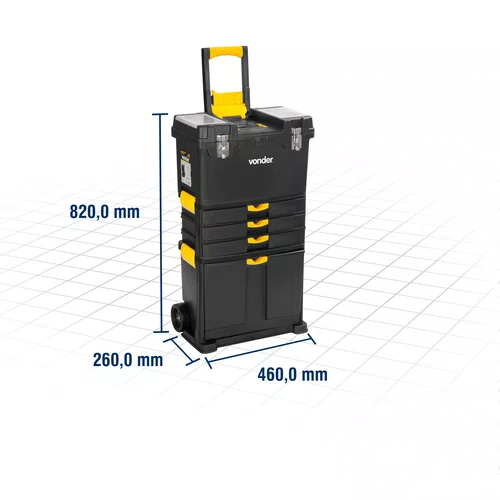 Caixa Plástica com Roda CRV0500 Vonder