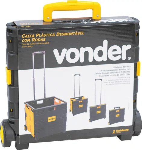 Caixa Plástica Desmontável com Roda Vonder