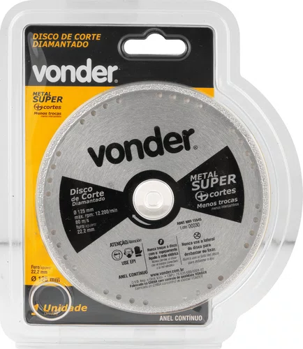 Disco de Corte Diamantado 125 mm Super Vonder