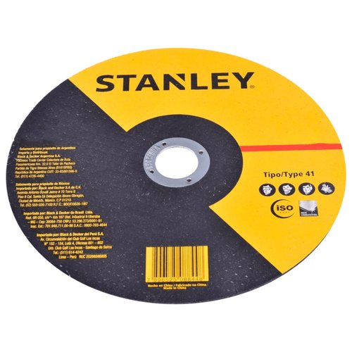 Disco De Corte Fino Metal Inox  4 1/2" x 1mm x 7/8" STA8061 Stanley