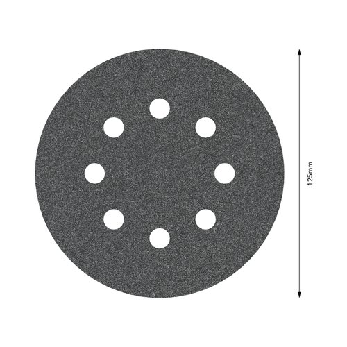 Disco de Lixa Velcro Bosch PRO F355 125mm Grão 120 com 5 Unidades