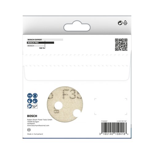 Disco de Lixa Velcro Bosch PRO F355 125mm Grão 1200 com 5 Unidades