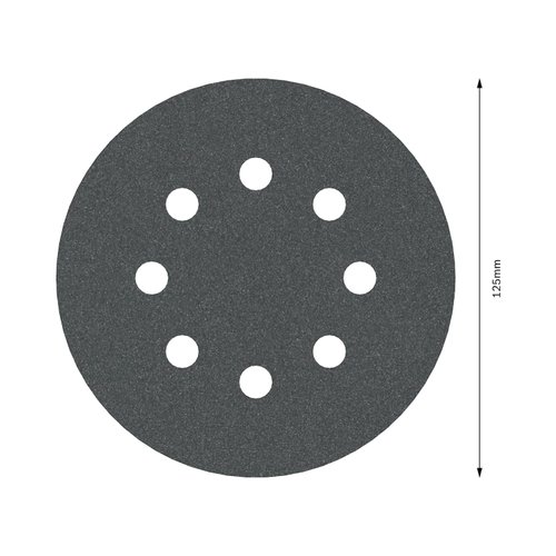 Disco de Lixa Velcro Bosch PRO F355 125mm Grão 180 com 5 Unidades