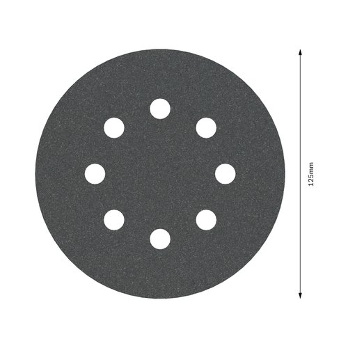 Disco de Lixa Velcro Bosch PRO F355 125mm Grão 240 com 5 Unidades