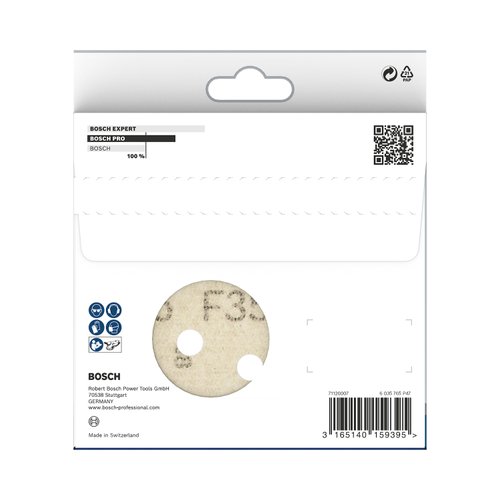 Disco de lixa Velcro Bosch PRO F355 125mm Grão 400 com 5 unidades