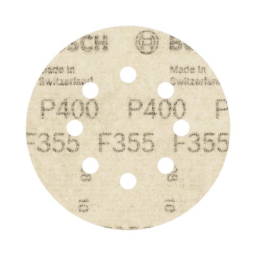 Disco de lixa Velcro Bosch PRO F355 125mm Grão 400 com 5 unidades