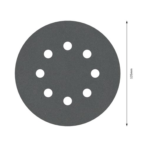 Disco de lixa Velcro Bosch PRO F355 125mm Grão 400 com 5 unidades