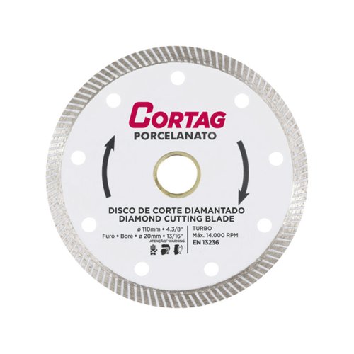 Disco Diamantado 110mm Turbo Porcelanato 60863 Cortag