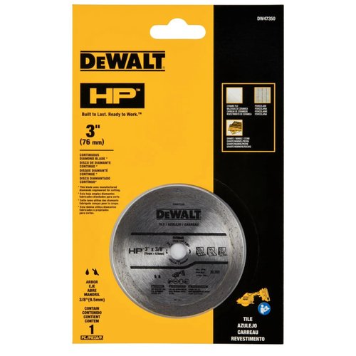 Disco Diamantado Liso 3" x 3/8" (76 x 9,5mm) DW47350 DeWalt