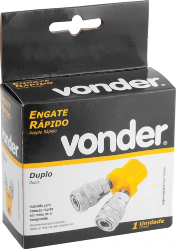 Engate Rápido Duplo em Aço Carbono Zincado Vonder