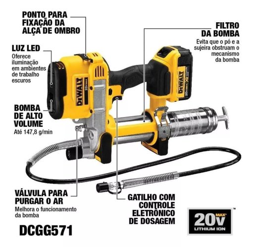 Engraxadeira 20V Max Li-Ion DCGG571B Dewalt