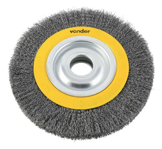 Escova Circular de Aço Carbono 8" x 1.3/16" com Redução Ref. 6325008200 Vonder