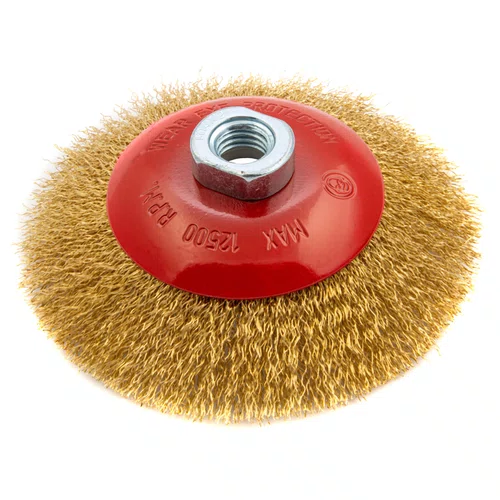 Escova Cônica Latonada Ondulada 150mm x M14 746169 MTX