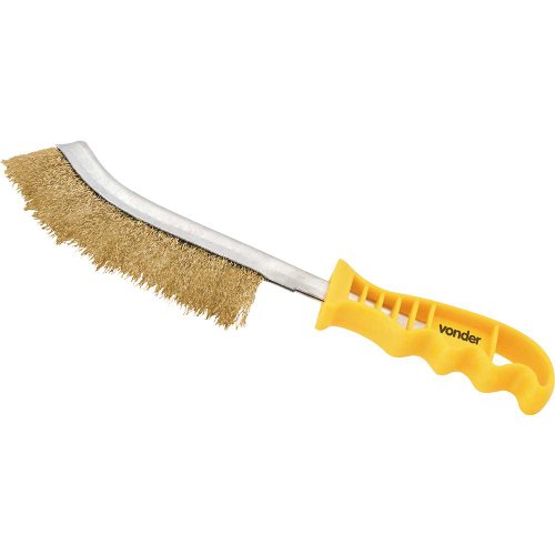Escova Manual Latão Cabo Plástico Vonder