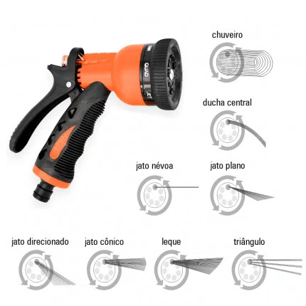 Esguicho 8 Funções 1/2" A01013 Ajax