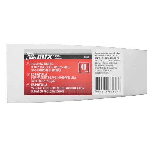 Espátula Aço Inoxidável Cabo PVC  40mm 1.1/2" 855049 MTX