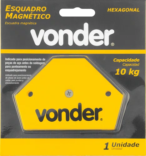Esquadro Magnético Hexagonal 10 kg Vonder