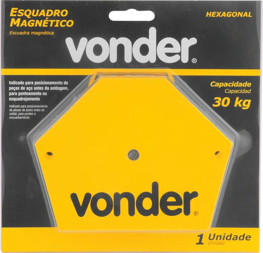 Esquadro Magnético Hexagonal 30 kg Vonder