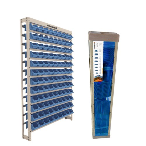 Estante Gaveteiro Organizador Kit 108 Gavetas N3 Azul Presto