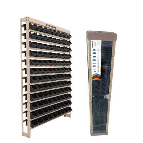 Estante Gaveteiro Organizador Kit 108 Gavetas N3 Preta Presto