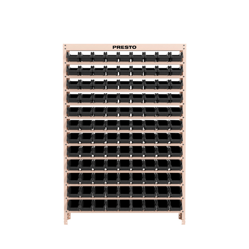 Estante Gaveteiro Organizador Kit 108 Gavetas N3 Preta Presto