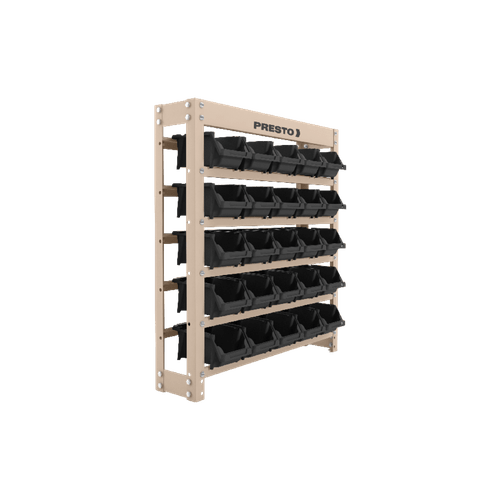 Estante Gaveteiro Organizador Kit 25 Gavetas N3 Preta Presto