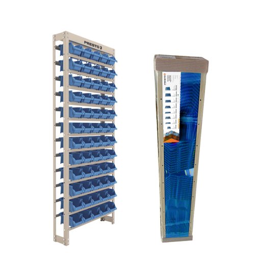 Estante Gaveteiro Organizador Kit 60 Gavetas N3 Azul Presto