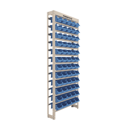 Estante Gaveteiro Organizador Kit 60 Gavetas N3 Azul Presto