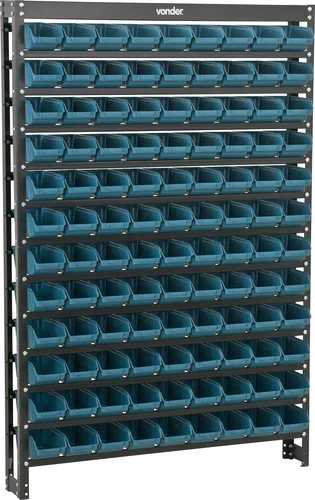 Estante Metálica 108/3 com Gaveteiros Nº 3 Azul Vonder