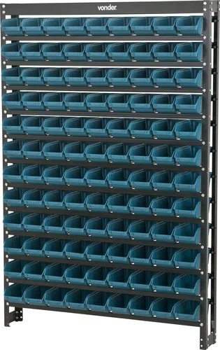 Estante Metálica 108/3 com Gaveteiros Nº 3 Azul Vonder