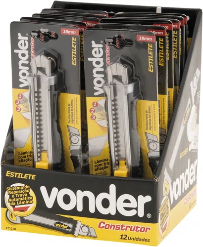 Estilete 18 mm C-5 Construtor – Vonder